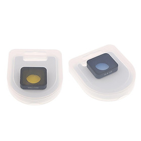 2x Color Filter Lens Protective Cover for   7 6 5 Yellow+Gradient Blue