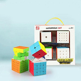 Bộ hộp quà khối Rubik (Khối 2,3,4,5) (bản 6 màu được ủy quyền)