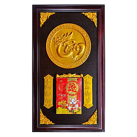 Lịch Gỗ Phù Điêu Chữ Tâm - SK055