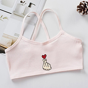 Áo lót lá cho bé gái bra học sinh cotton từ 20-40kg