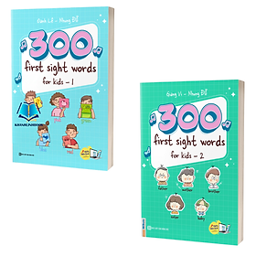 Sách - Combo 300 First sight words for kid (Tập 1 + Tập 2) - MCBooks