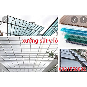 Mua tấm POLY rỗng ruột màu TRẮNG/màu XANH dày 4mm nhiều kích thước