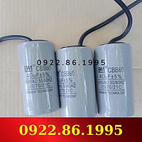 Tụ điện động cơ xoay chiều 40uF hàng mới về