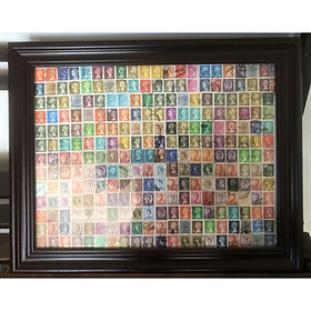 Mua Khung tranh tem Nữ hoàng Elizabeth II  260 con tem