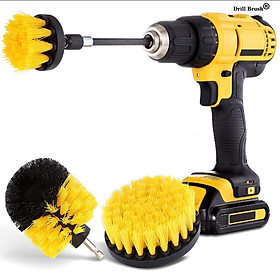 Mua Bộ 3 đầu cọ bàn chải gắn máy Khoan cầm tay - Dụng cụ vệ sinh nhà cửa nội thất