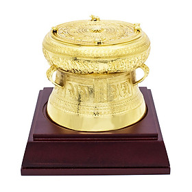 Quà lưu niệm Việt Nam Trống đồng mạ vàng 24K