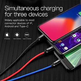 Mua Dây cáp sạc Baseu 3 trong 1 tiện lợi dành cho điện thoại iphone và các dòng android -  lightning / type C / mircro usb