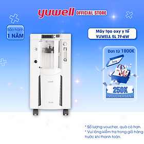 Máy Tạo Oxy Y Tế Tại Nhà Yuwell 7F-6 / 7F-6W  - Oxy Tinh Khiết Đạt Tiêu Chuẩn Y Tế 93% - Lưu Lượng Tối Đa 5 L/phút - Hỗ Trợ Bệnh Nhân Suy Tim, Suy Phổi, Rối Loạn Hô Hấp