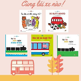 [Download Sách] Cùng lái xe nào - Combo 5 cuốn ehon với chủ đề giao thông kích thích phát triển đa giác quan cho bé 0-3 tuổi - Mọt sách Mogu