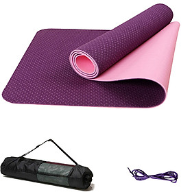 Hình ảnh Thảm Tập Yoga TPE 6mm 2 lớp Đại Nam Sport (Có Túi đứng và dây buộc)