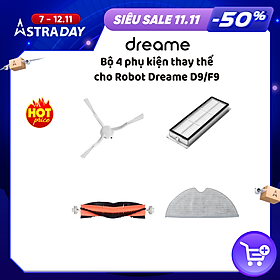 Mua Bộ phụ kiện thay thế chuyên dụng cho Robot hút bụi 2 in 1  Dreame D9 - Hàng chính hãng