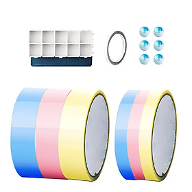 6Pcs Sticky Ball Rolling Tape DIY Colored Ball Tapes Home Decoration Crafts
