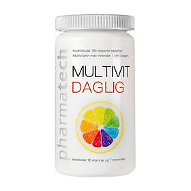 Viên nang bổ sung vitamin và khoáng chất Multivit Daglig lọ 180 viên