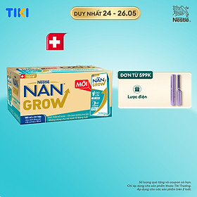 Thùng sữa bột pha sẵn Nestlé NANGROW 6(4x180ml) sữa mát công thức từ Thụy Sĩ với 100% Canxi giúp bé cao lớn vượt trội dành cho bé từ 1 tuổi