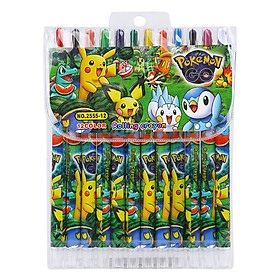 Sáp Vặn Dài 12 Màu 2555-12 Pokemon