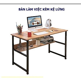 Mua Bàn Học  Bàn Làm Việc Có Kệ Lửng  Khung Thép Đen Tĩnh Điện Giá Tốt