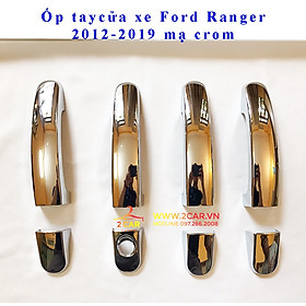 Ốp tay nắm, hõm cửa xe Ford Ranger 2015 - 2021 mạ crom