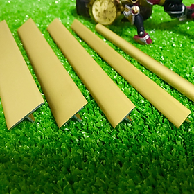 Mua Nẹp nhôm T màu vàng mờ  dày 1li  nẹp t nhôm  nẹp nhôm chữ t  thanh dài 2m7  chỉ tường PVC