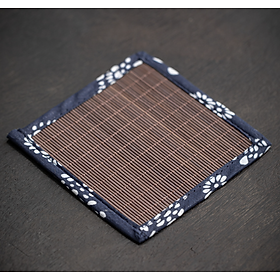 Mua Miếng Lót Đế Nhang  trang trí Bàn Trà Đạo bằng Vải Tre Thủ Công hình vuông xinh xắn (10x10cm)