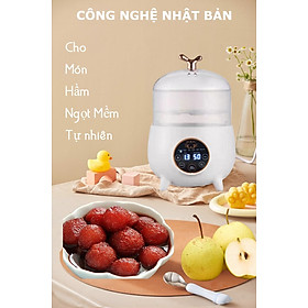 Bộ Nồi hầm chậm và hấp đa năng Joou SLC08 kèm lồng hấp - 10 chức năng nấu - Cài đặt nhiệt độ thời gian, Hẹn giờ nấu - Công nghệ Nhật Bản