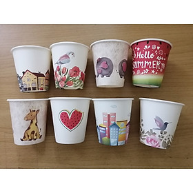 Mua Lốc 50 Cái Ly Giấy  6 5 OZ  In Hình Ngẫu Nhiên Thương Hiệu FNB -  184 ML / Cái