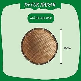 Mua Rổ tre tròn mini  mẹt đựng đồ ăn Nhật Bản hạt hướng dương  đồ ăn vặt quán cafe (D: 10 13 15cm) - MADAN