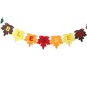 BLESSED Maple Leaves Banner Garland Kid's Birthday Party Decoration