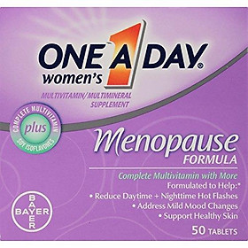 One A Day Women's Menopause Multivitamin with Vitamin A, Vitamin C, Vitamin D, Vitamin E and Zinc for Immune Health Support*, Biotin, B6, B12, & Soybean Isoflavones to Reduce Hot Flashes, 50 Count