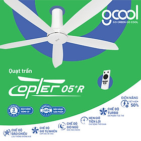 Quạt trần GCool Go Green Go Cool hiệu suất cao Smart DC Copter 05 Plus R - Hàng chính hãng