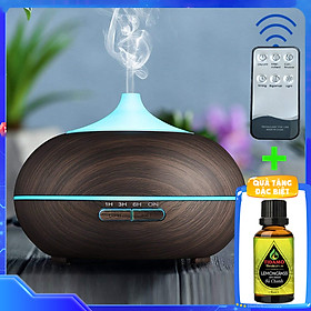 Máy Xông Tinh Dầu Cao Cấp  Tinh Dầu Sả Chanh Nguyên Chất Nhập Khẩu, Máy Khuếch Tán Tinh Dầu Có Remote Điều Khiển Từ Xa, Chuyên Dụng Cho Phòng Lớn Có Đè