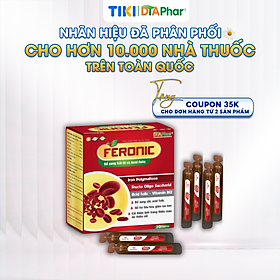 Siro uống Sắt Bỗ sung sắt cho phụ nữ có thai và cho con bú Hộp 20 ống Tâm An Pharma