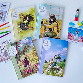 Sổ tay ghi chép nhật ký Bullet Journal thiết kế A5 planner kế hoạch Lalunavn vintage cute dễ thương