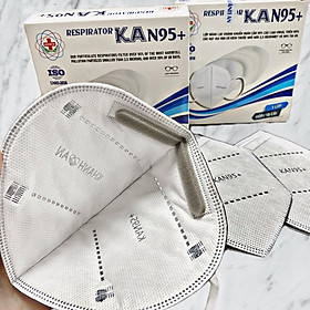 Khẩu trang y tế 5 lớp N95+ KHÁNH AN KAN95+ kháng khuẩn màng lọc ngăn 95% bụi mịn nhỏ hơn 2.5 micromet và 99% tia UV, có đệm xốp không bám hơi kính