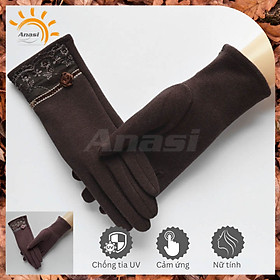Găng tay chống nắng/ mùa đông cho nữ kiểu dáng sang trọng Anasi TN12 - Tích hợp cảm ứng dùng điện thoại