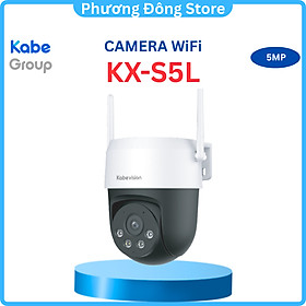Camera PT WiFi KABEVISION ống kính cố định quay quét ngoài trời 5MP KX-S5L - Hàng chính hãng