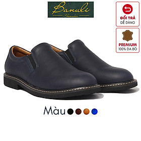 Giày Tây Lười Banuli Nam Cổ Điển Da Bò Nappa B1SL1M0 Classic Loafers (Da Mềm Dẻo, Đế Kháng Trượt, Bảo Hành Trọn Đời)