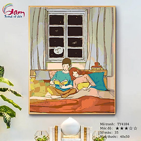 Mua Tranh tô màu theo số tình yêu giản đơn TY4184