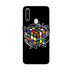 Ốp Lưng in cho Oppo A8 Mẫu Rubik Toán Học - Hàng Chính Hãng