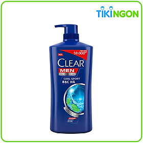 Dầu Gội Đầu cho nam 630g Clear Men Cool Sport Bạc hà đánh bay gàu, ngứa và vi khuẩn mát lạnh cực đỉnh suốt ngày dài