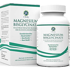 Magnesium Bisglycinate Chelate - Reduce Muscle Cramps and Improve Sleep - Maximum Absorption with no Laxative Effects - 100% Chelated - 200 mg of Pure Magnesium Bisglycinate Per Capsule