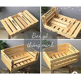Mua Thùng Gỗ Pallet Thiết Kế Dạng Lắp Ráp Thông Minh Hộp Gỗ Thông Mỹ Nhập Khẩu Có Sơn Kháng Nước Sử Dụng Được INDOOR & OUTDOOR