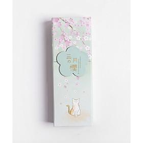 Hộp bút gấp đa năng kèm gương HQ Sakura Cat 21x7,5x3,6cm