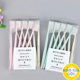 Mua Set 10 bàn chải đánh răng hoạt tính Daily siêu mềm - Nhật Bản ( tặng bọc đầu bàn chải)