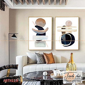 Mua Bộ 2 tranh canvas Trừu tượng (Abstract) - Mảng màu - ARTN110
