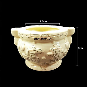 Mua LƯ HƯƠNG BÁT HƯƠNG QUAI TRÁI ĐÀO KEM V ĐƯỜNG KÍNH 7.5CM 7.8CM 9.3CM 10.7CM