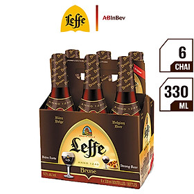 Lốc 6 Chai Bia Leffe Brune Chai (330ml)