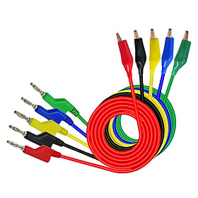 5 Pieces Multimeter Test Cables Multimeter Connector Solderless With Banana Plug