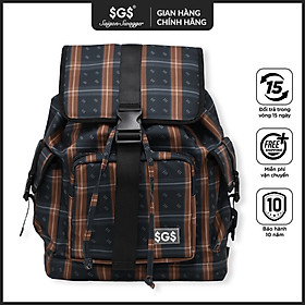 Balo Sọc Icon Tartan Saigon Swagger SGS - Balo Laptop Thời trang thiết kế sọc Icon Tartan, Chất liệu Polyester tráng PU cao cấp, trượt nước chống thấm nước, Ngăn chống sốc riêng biệt, Độ bền cao, Nhiều ngăn
