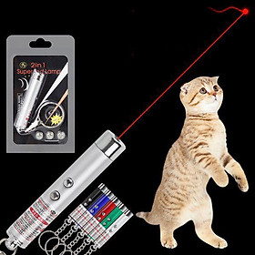 Đèn chiếu laze cho mèo kiêm móc khóa - tặng kèm 3 viên pin