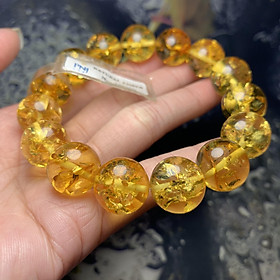 Vòng Hổ Phách Balan Cognac 14mm đặc biệt cao cấp Hadosa